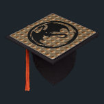 Black Dragon gold indent graduation cap<br><div class="desc">Black Dragon graduation caps are for graduating students,  dragon collectors,  roleplay gamers,  fantasy fans,  martial artists,  monster fans,  Sword & Sorcery fans,  Medieval reenactors,  or people who simply like dragons. Black Dragon is Steamy Raimon original tribal art.</div>