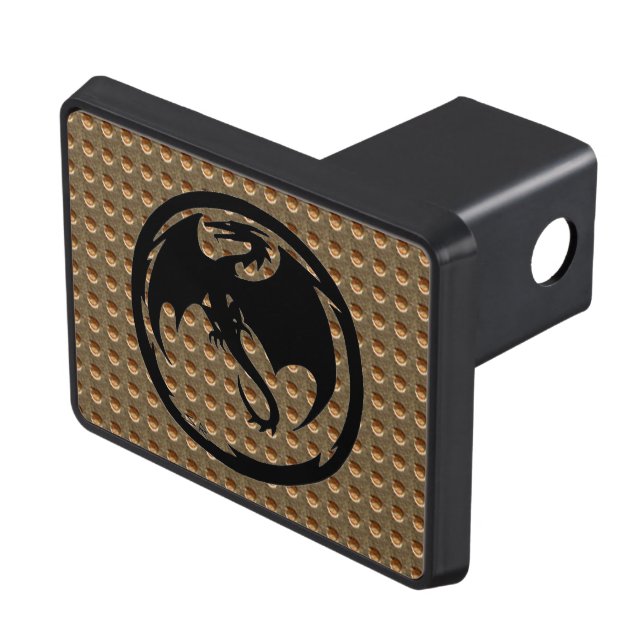 Black Dragon Gold Indent hitch cover receiver (Top Right)