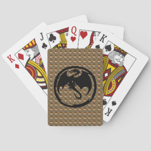 Black Dragon Gold Indent Poker playing cards