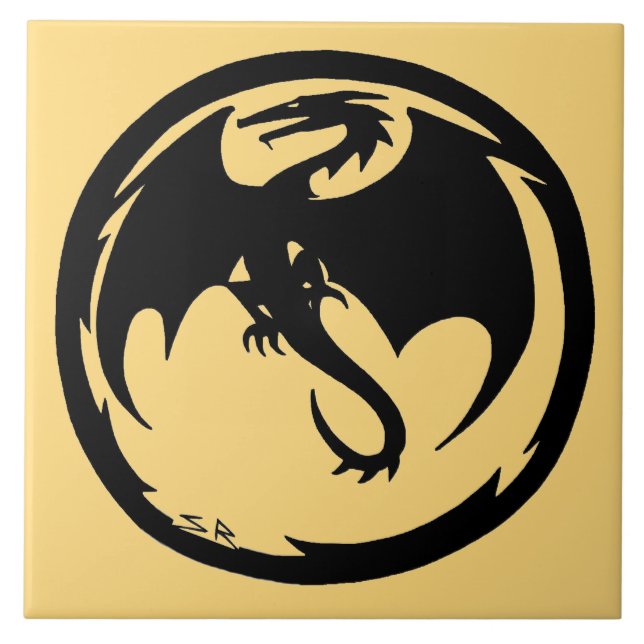 Black Dragon Gold large tile (Front)