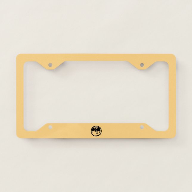 Black Dragon gold license plate frame (Front)