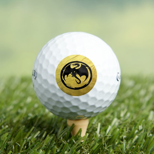 Black Dragon Gold Vein Callaway Soft golf balls (Insitu Tee)