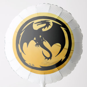 Black Dragon gold vein helium balloon
