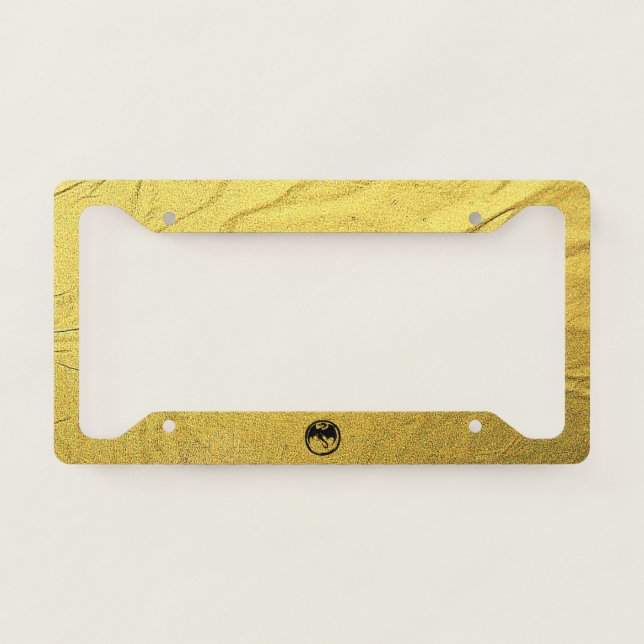 Black Dragon Gold Vein license plate frame (Front)