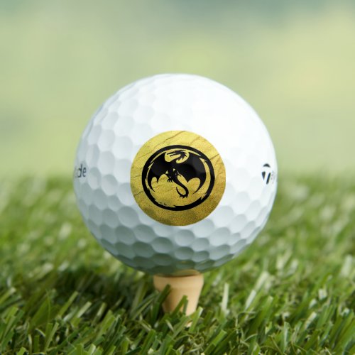 Black Dragon Gold Vein Taylor Made TP5 golf balls