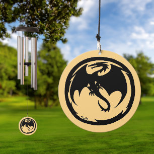 Black Dragon gold wind chime