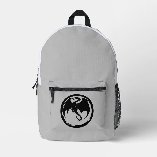 Black Dragon gray backpack (Front)