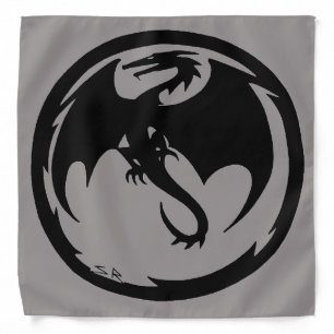 Black Dragon gray bandana