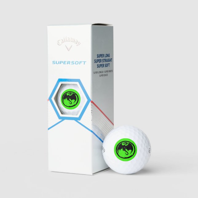 Black Dragon Green Callaway Soft golf balls 3 pk (Packaging)