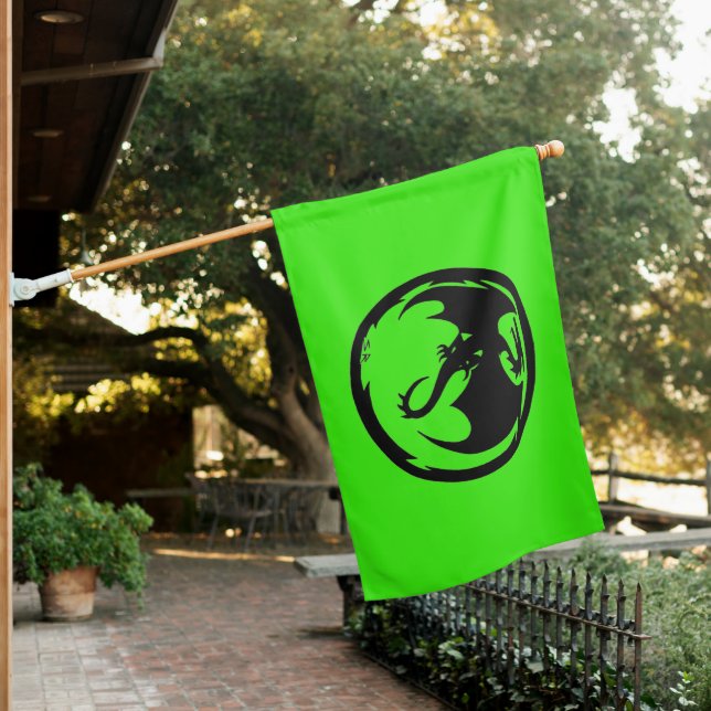 Black Dragon green house flag (In SItu)