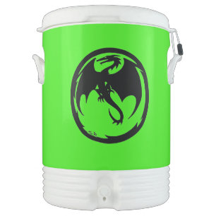 Black Dragon green Igloo beverage cooler 10 gal