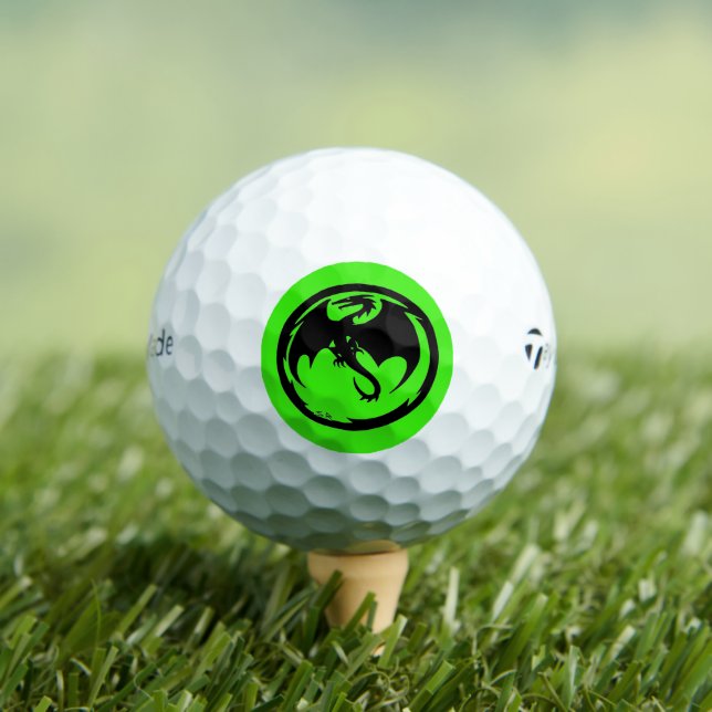 Black Dragon Green Taylor Made TP5 golf balls 12pk (Insitu Tee)