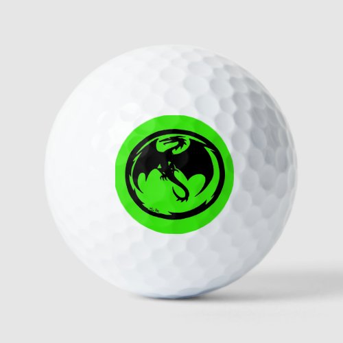 Black Dragon Green value golf balls 12pk