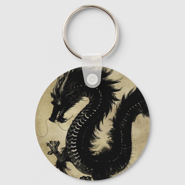 Black Dragon Keychain (Front)