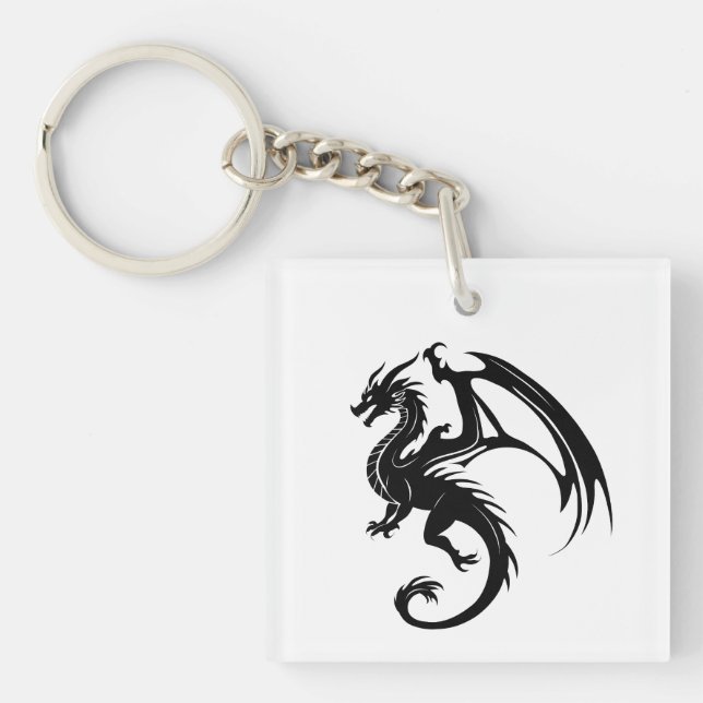Black dragon keychain (Front)
