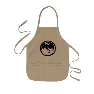 Black Dragon kids khaki chef apron