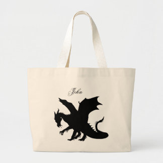 Black Dragon   Large Tote Bag
