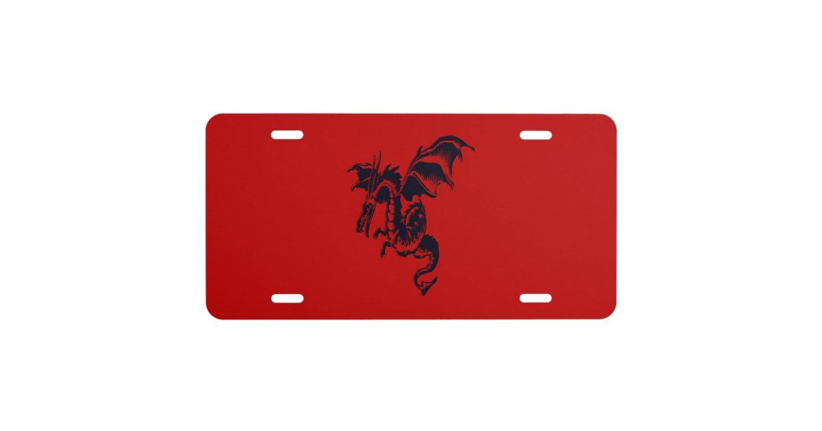 Black Dragon License Plate Zazzle