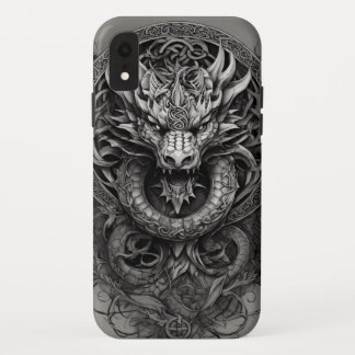 Black Dragon Majesty: Mystical Tee Design iPhone XR Case