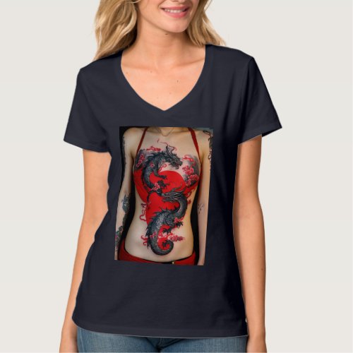 Black Dragon Majesty Womens T_shirt