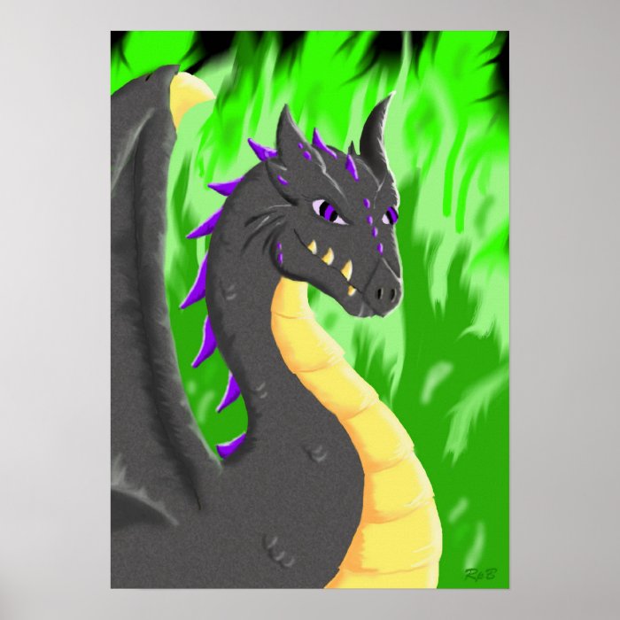 Black Dragon Print