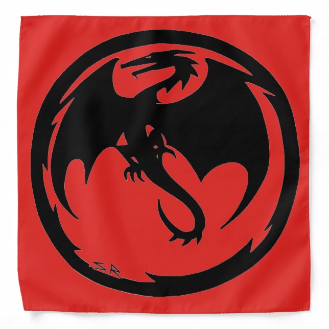 Black Dragon red bandana (Front)