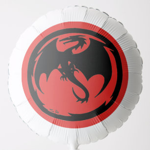 Black Dragon red helium balloon