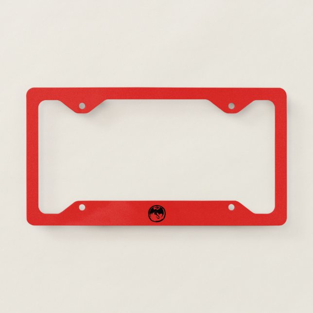 Black Dragon red license plate frame (Front)