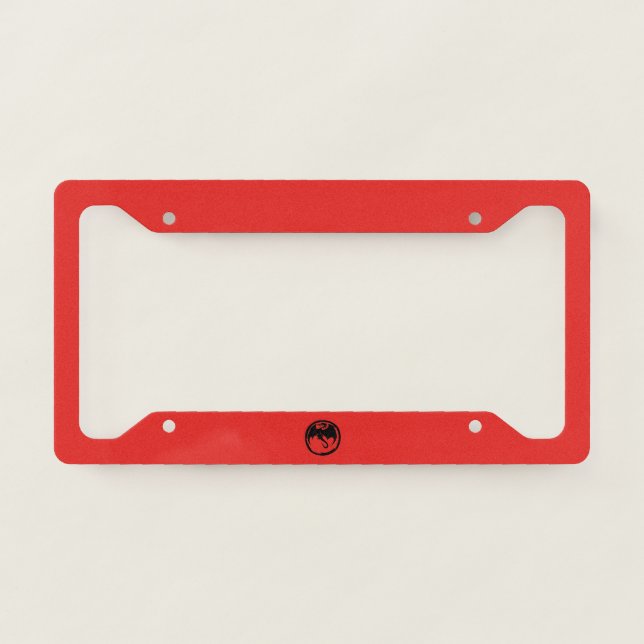 Black Dragon red license plate frame (Front)