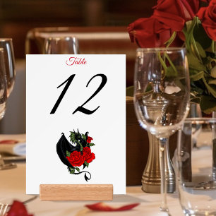 Black Dragon Red Roses Fantasy Gothic Wedding Holder