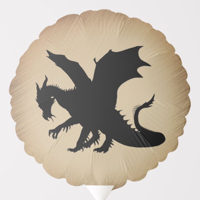Black Dragon Rustic Background Balloon (Front)