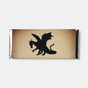 Black Dragon Rustic Background Hershey Bar Favors