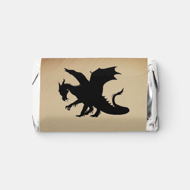 Black Dragon Rustic Background Hershey's Miniatures (Front)