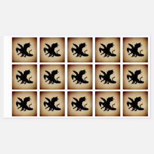 Black Dragon Rustic Background Labels