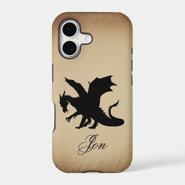 Black Dragon Rustic Background Personal Iphone Case (Back)