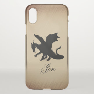 Black Dragon Rustic Background Personal iPhone X Case