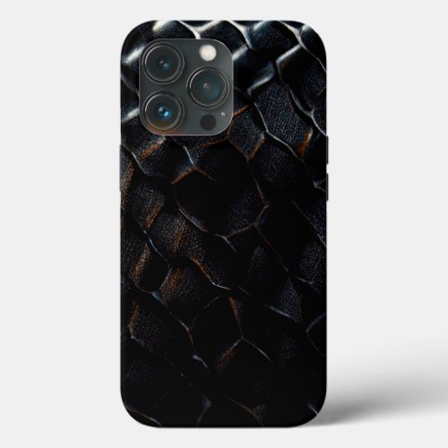 Black dragon scale iphone case