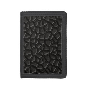 Black Dragon Scale Pattern Tri-fold Wallet