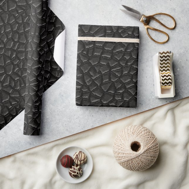 Black Dragon Scales Father's Day Wrapping Paper (Crafts)