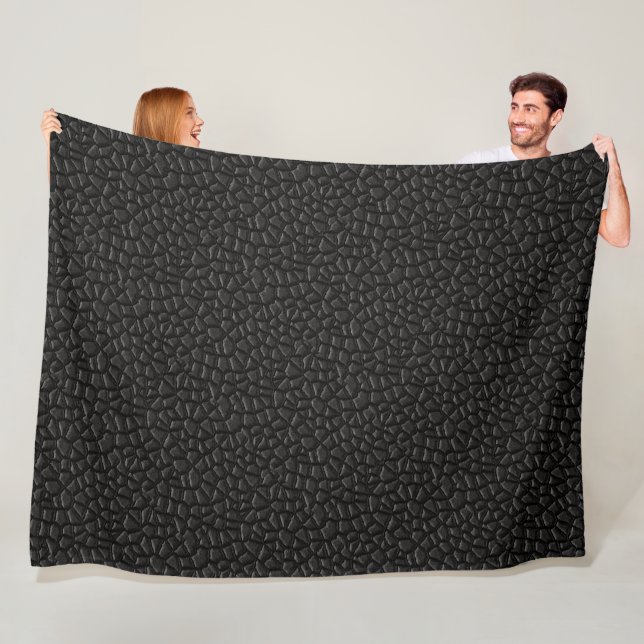 Black Dragon Scales Fleece Blanket (In Situ)