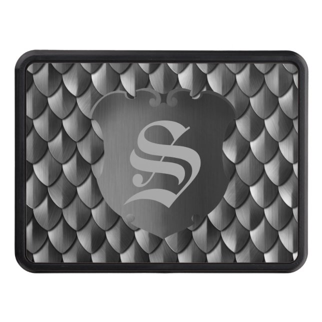 Black Dragon Scales Tow Hitch Cover (Front)
