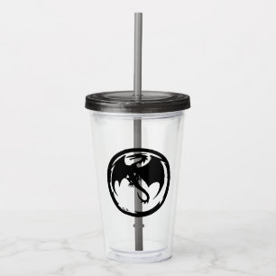 Black Dragon smoke acrylic tumbler