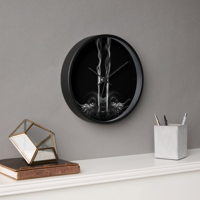 Black Dragon Smoke Clock (Office)