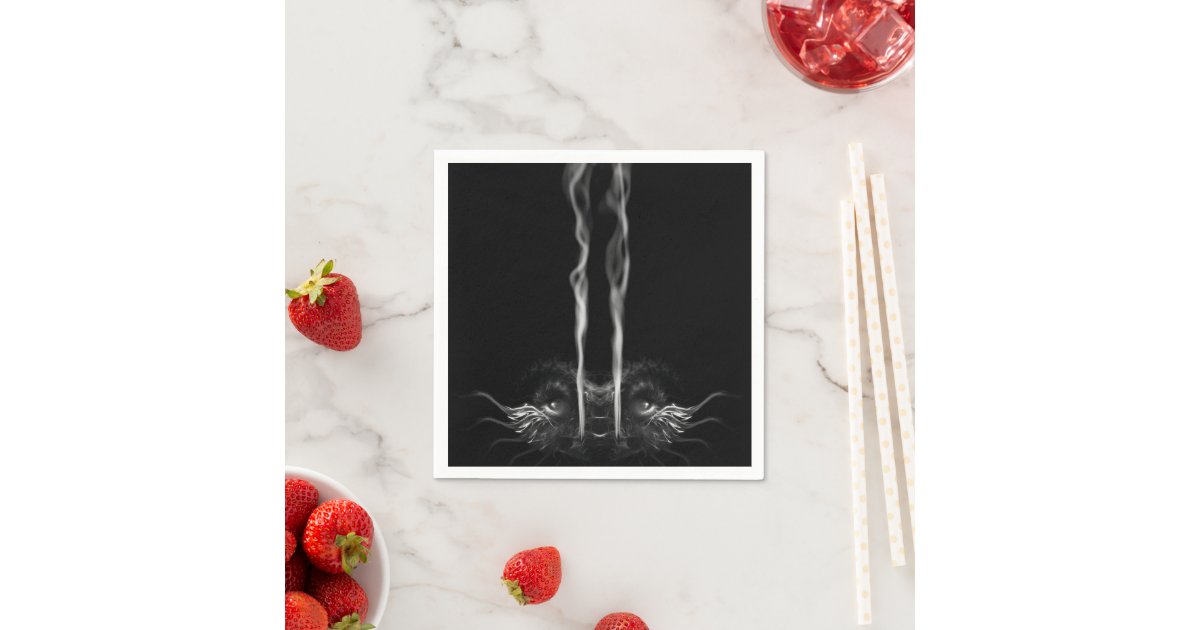 Black Dragon Smoke Napkins Zazzle