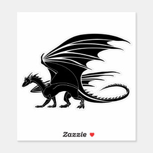 Card Skin Sticker Dragon Black And White, Kanji Seal Abstract For
