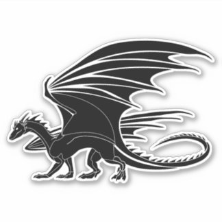 Black dragon sticker