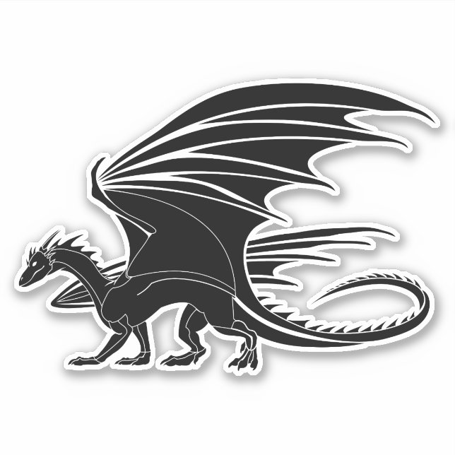 Black dragon sticker (Front)