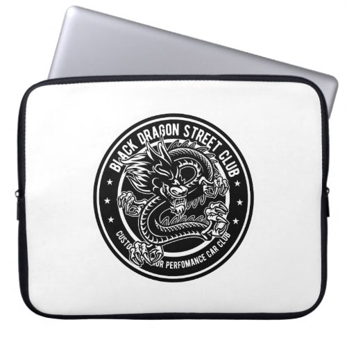 Black Dragon Street Club Laptop Sleeve