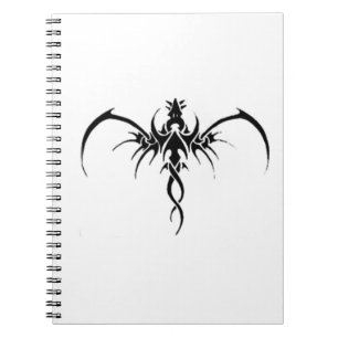 Black dragon tattoo notebook