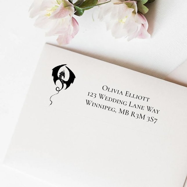 Black Dragon Wedding Self-inking Stamp (Creator Uploaded)